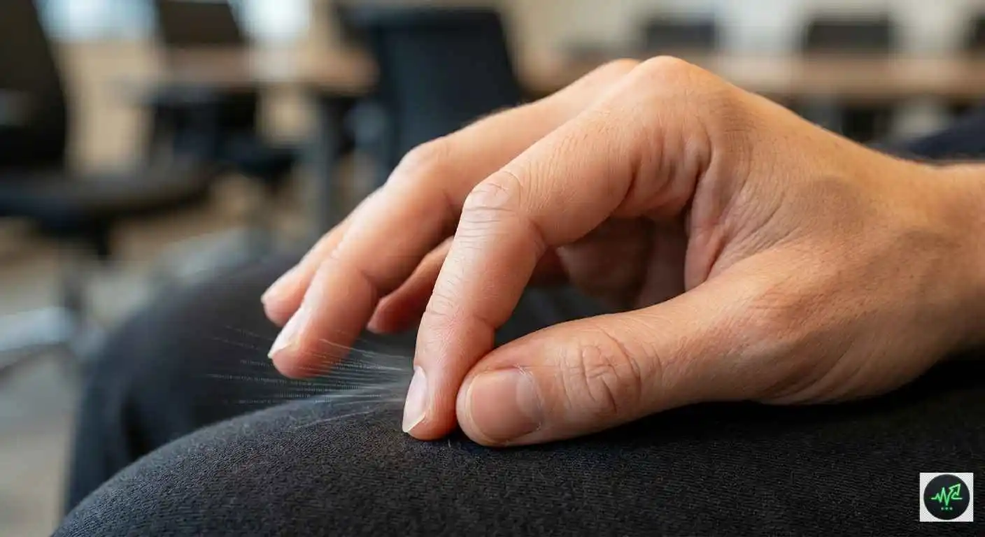 Demonstration of pressing fingertips for memory anchoring